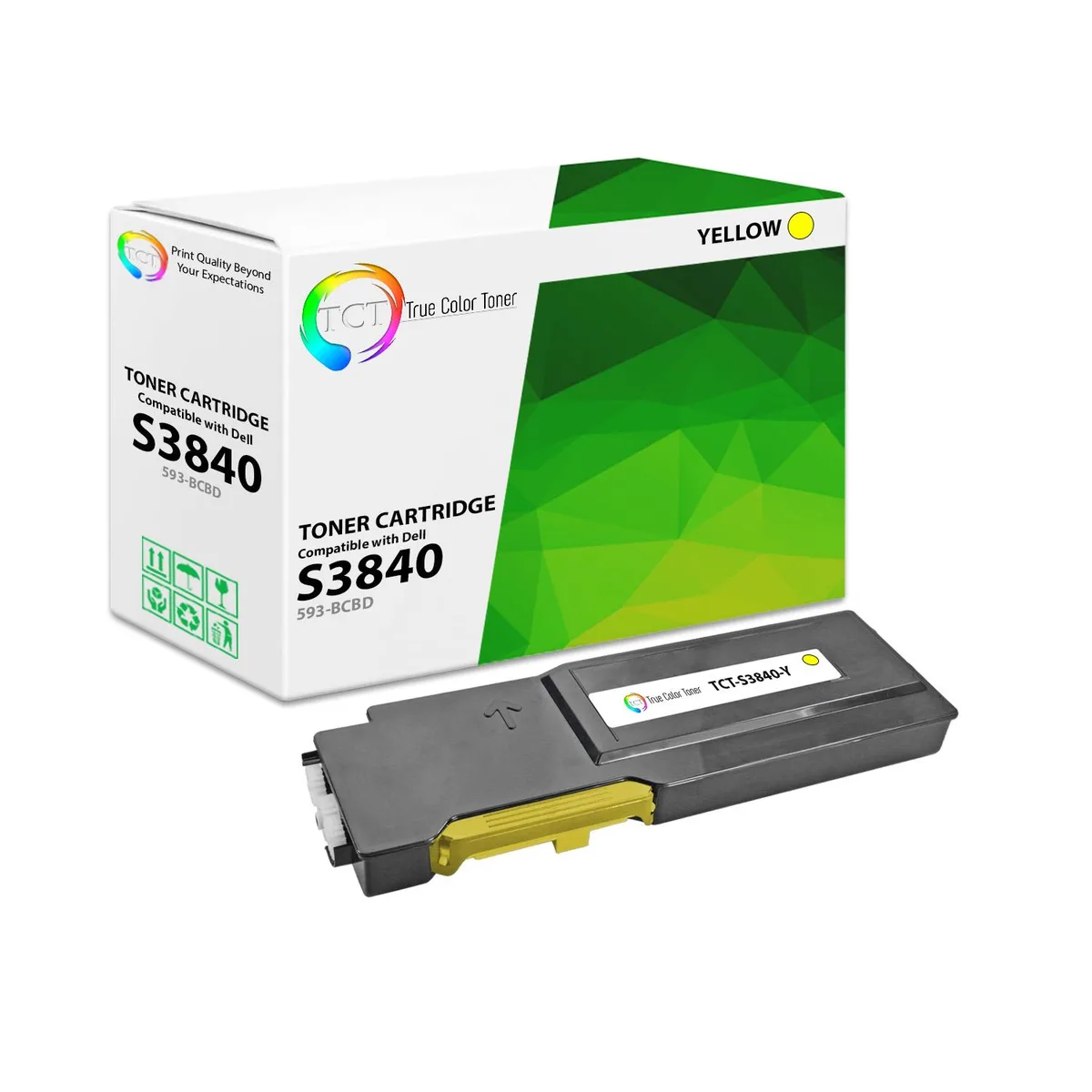 True Color Toner True Color Toner 593-BCBD Yellow High Yield Toner Cartridge 9000 Pages — product photo