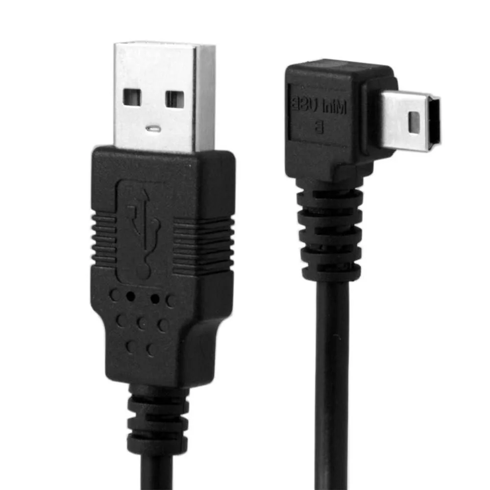 Fervit Fervit Mini USB B 5-pin Right Angle 90° to USB 2.0 Male Data Cable with Ferrite 3.0m — product photo