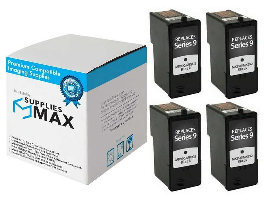 SuppliesMax SuppliesMax Remanufactured Inkjet Cartridge 4 Pack Black for Dell 926 V305 V305W — product photo