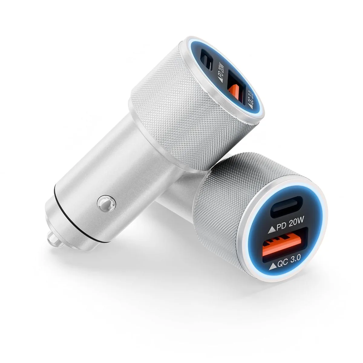 Hamzan Hamzan Dual USB-A &amp; USB-C Car Charger 2-Pack — product photo