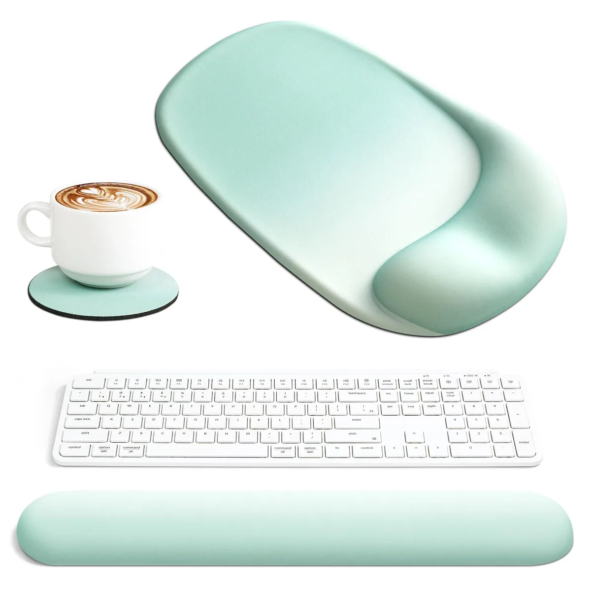  Keychron OPC06802B01B121OFAP 3-in-1 Wrist Rest Set Green Gradient — product photo