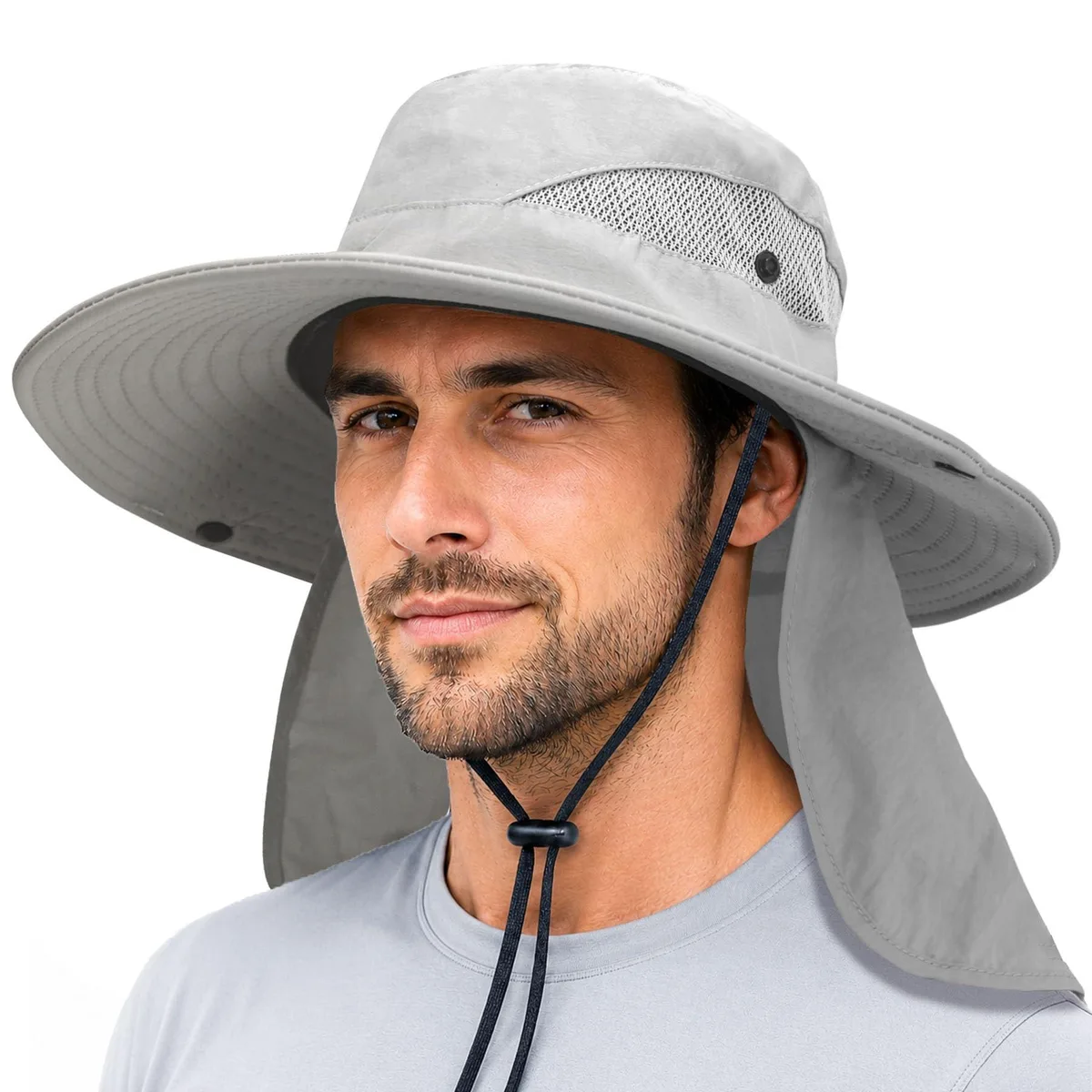 Sun Bucket Hat Black Polyester 100% 360 sweatband — product photo