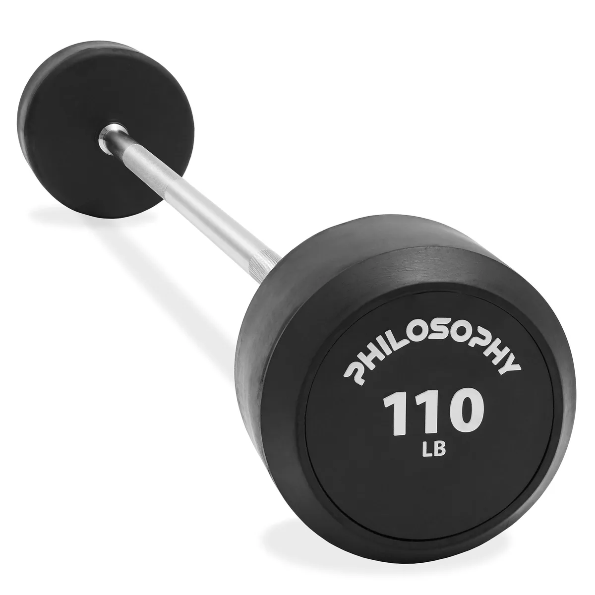 Philosophy Gym Philosophy Gym Rubber Fixed Barbell 110 LB 1.1 in weight training — product photo