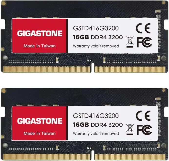 Gigastone Corporation Gigastone Corporation DDR4-SO3200-16GB 32GB Kit (2x16GB) DDR4 3200MHz CL22 SODIMM laptop RAM — product photo
