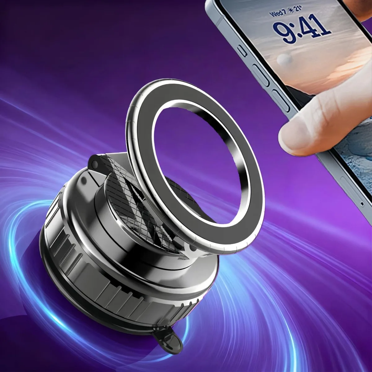 GEYUTHS GY-15B Magnetic Vacuum Phone Mount 360° 180° 106g — product photo
