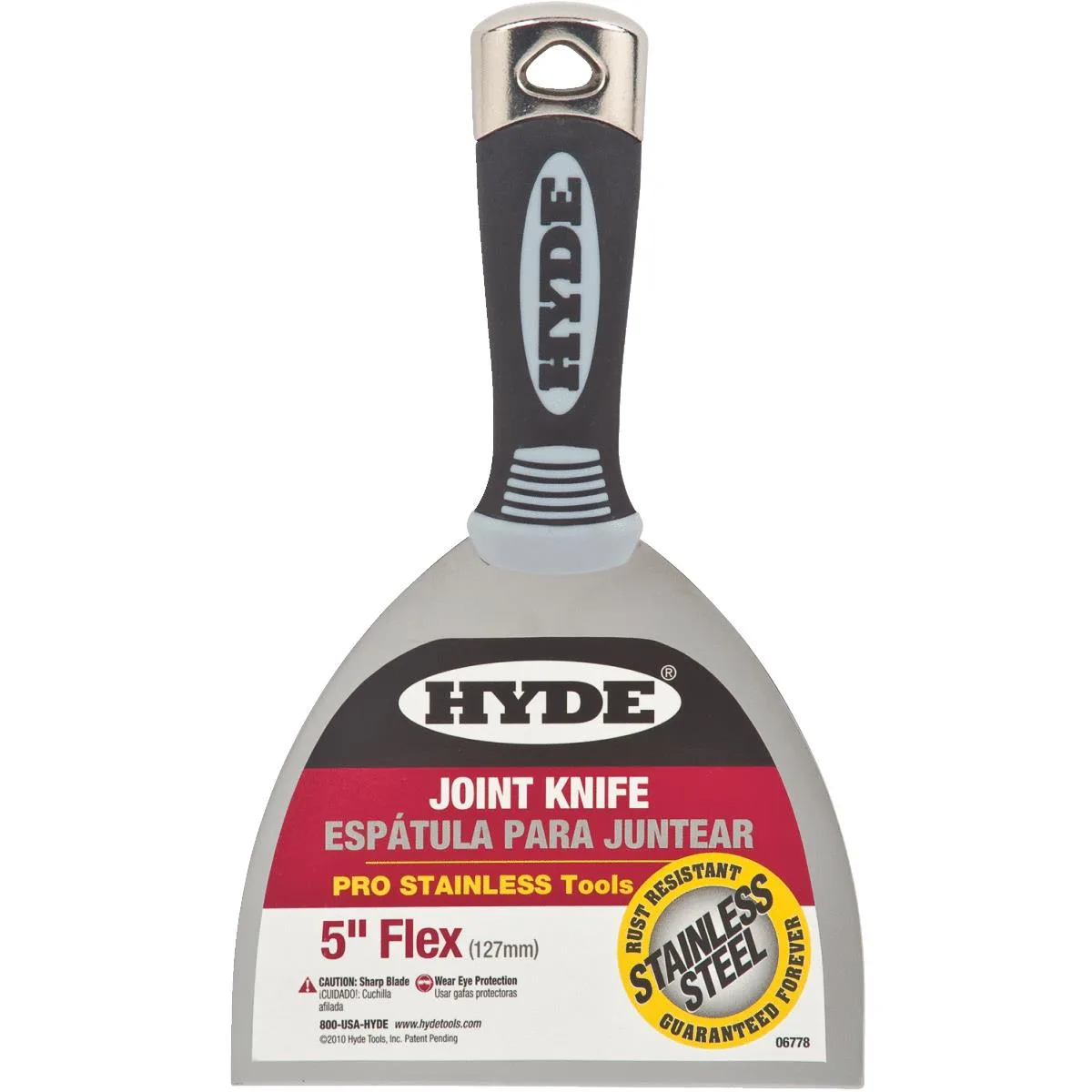 Hyde Tools 6778 5-inch flexible joint knife with stainless steel blade and cushioned handle