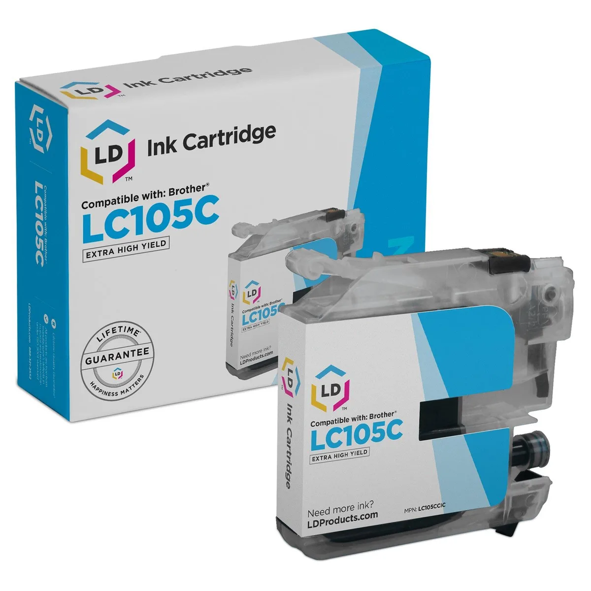 LD Products LD Products Compatible Ink Cartridge LC105C Super High Yield Cyan 1200 Pages — product photo