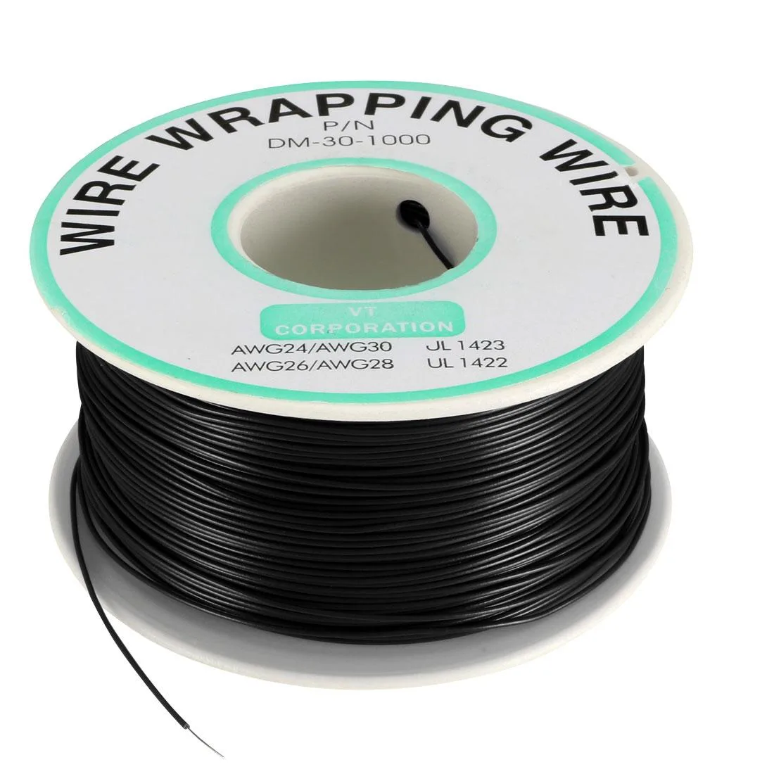 Unique-Bargains Unique-Bargains Wrapping Wire 30 AWG 200M Black P/N DM-30-1000 — product photo