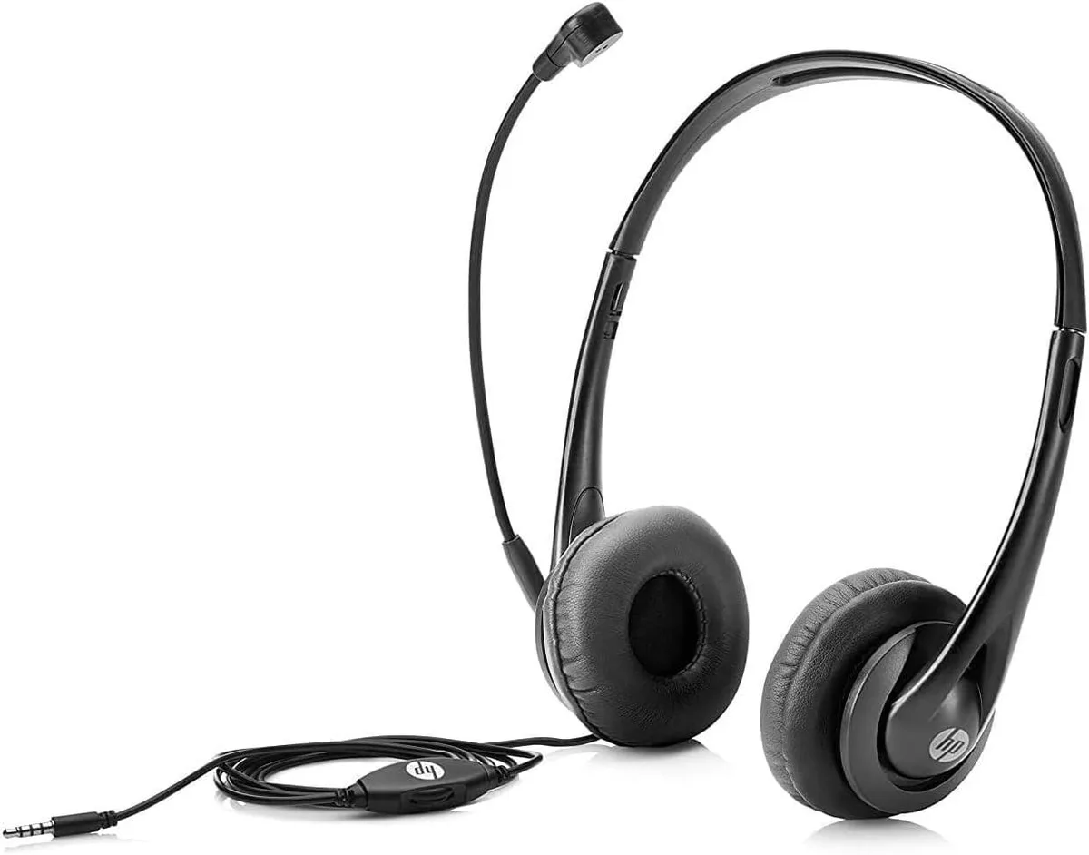 HP HP Wired PC Headset 3.5mm 5.9 oz 360° Mic Boom Black — product photo