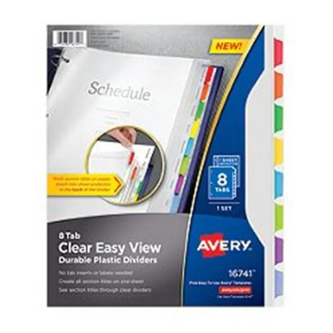 Avery Dennison Avery Dennison 16741 toy storage dividers 8-tab — product photo