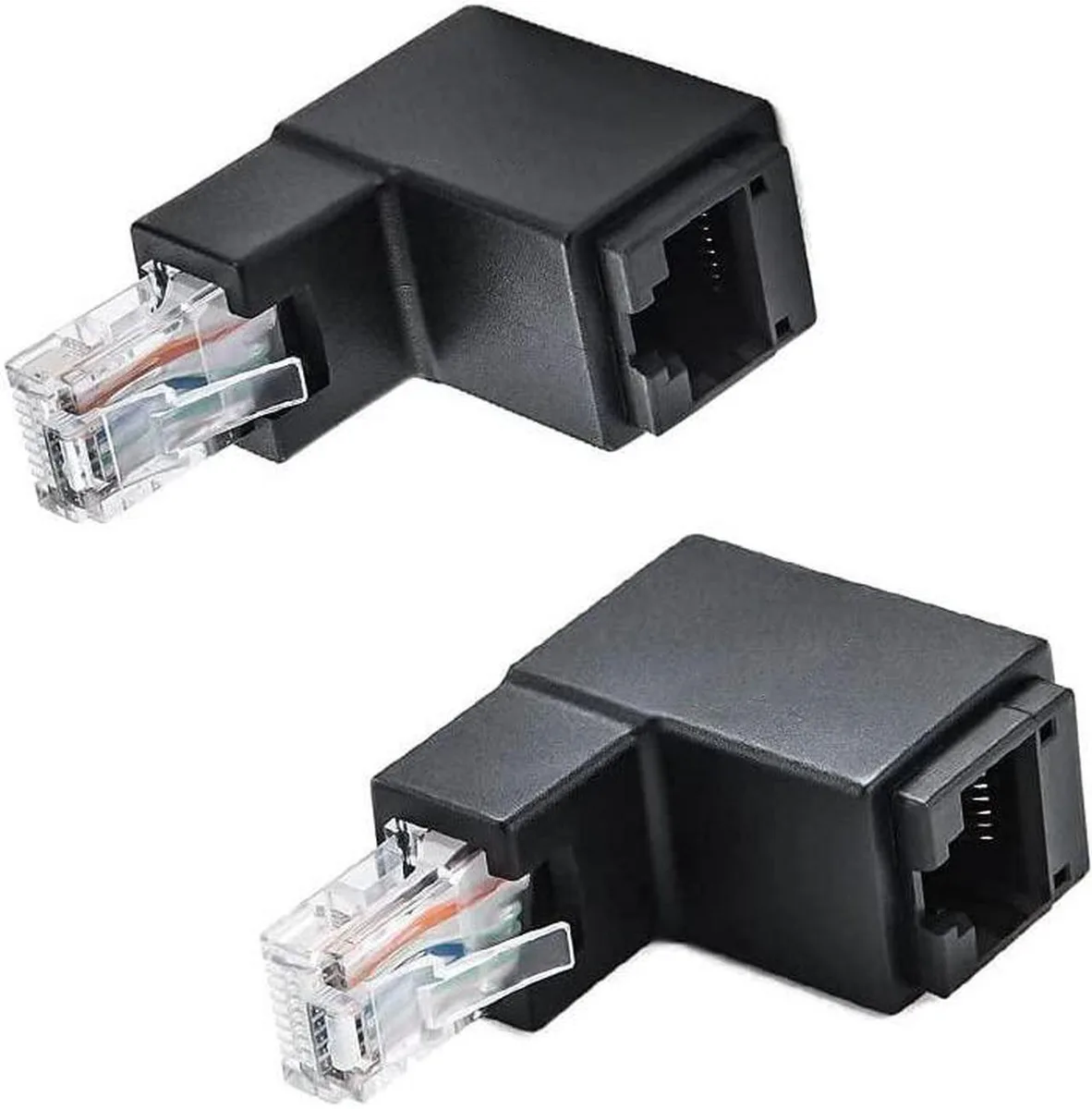 Vszerda Vszerda 90/270 Degree RJ45 Female to Male Ethernet Adapter 2 Pack — product photo
