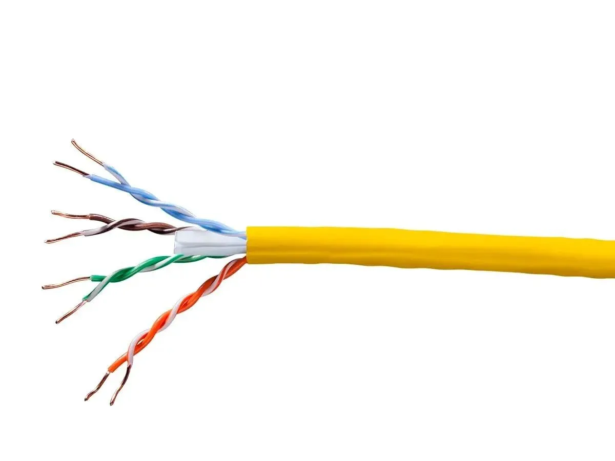 Monoprice Inc. Monoprice Cat6 1000ft Yellow Plenum 23AWG 550MHz network ethernet cable — product photo