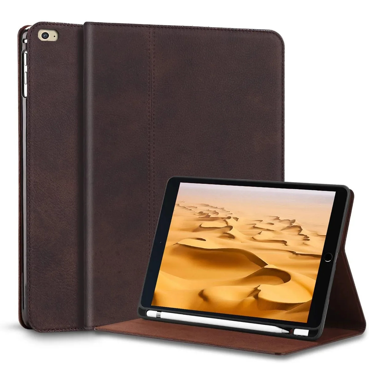 Batianda Batianda Genuine Leather Case iPad mini 7.9 5th/4th Gen Sand Dark Brown — product photo