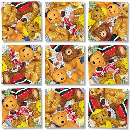 B.Dazzle B.Dazzle Scramble Squares 9 Piece Puzzle Teddy Bears Edition — product photo
