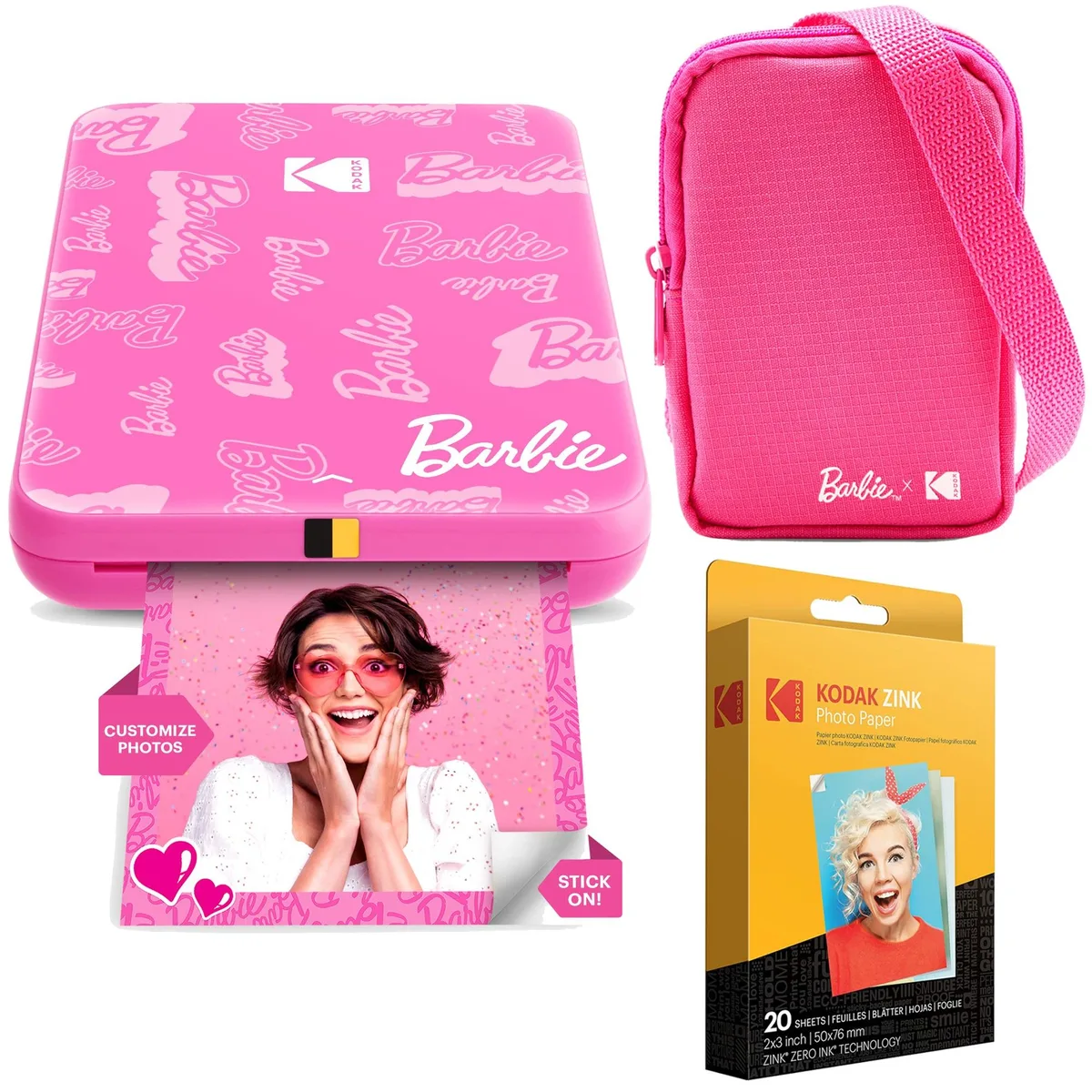 Kodak Kodak Step Slim Instant Photo Printer Barbie Signature Starter Bundle Pink — product photo