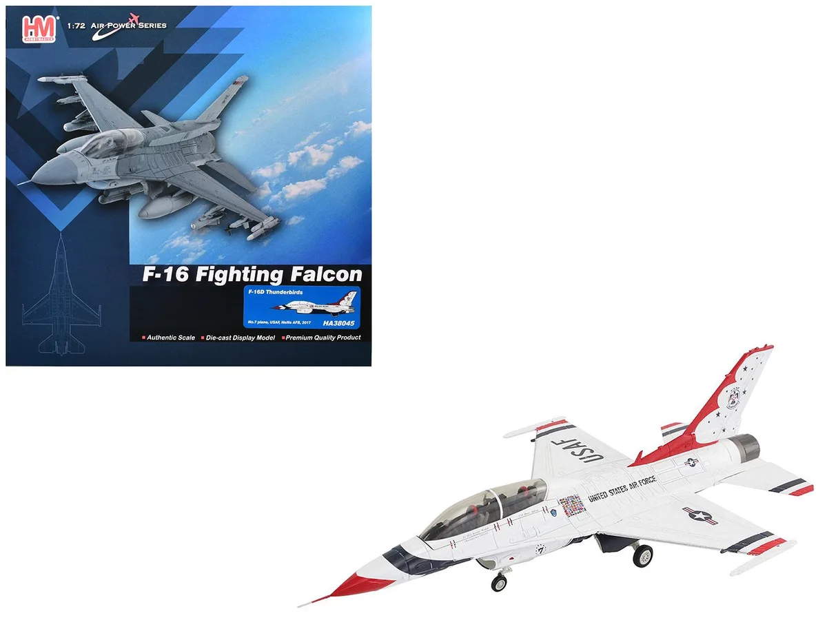 Hobby Master Hobby Master F-16D Fighting Falcon Thunderbirds 1/72 Diecast 2017 hobby collectible — product photo