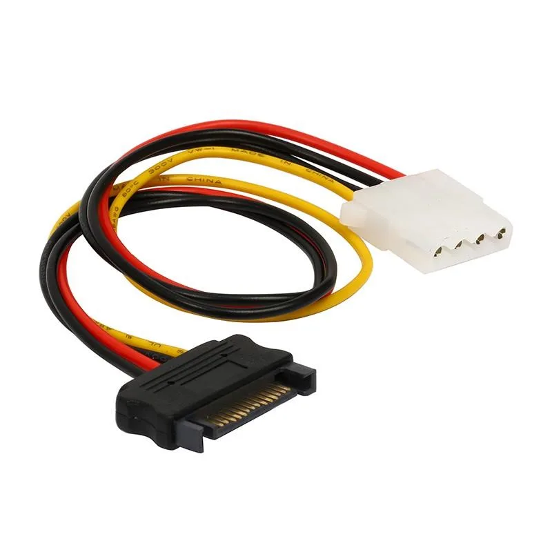 EN-Labs EN-Labs 12 inch SATA 15 pin Male to Molex 4 pin LP4 Female Hard Drive Adapter — product photo