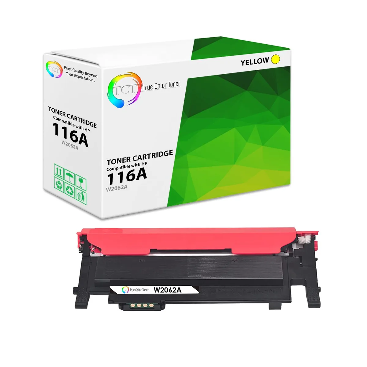 True Color Toner True Color Toner 116A Yellow Toner Cartridge W2062A 700 Pages — product photo