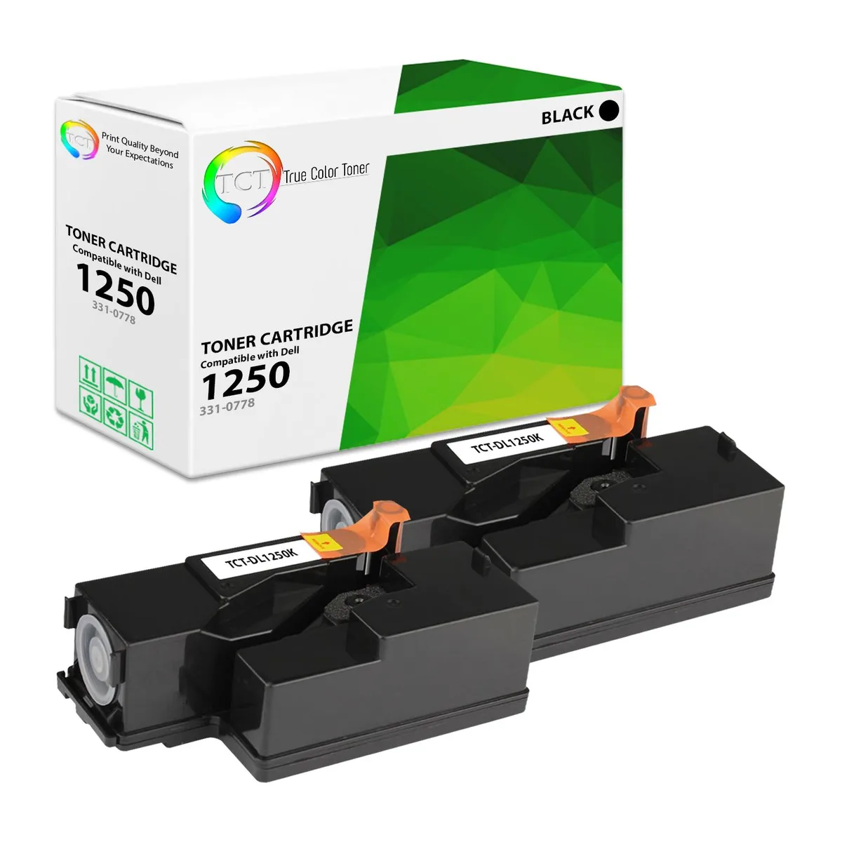 True Color Toner True Color Toner 1250 Black Toner Cartridge 2 Pack 2000 Pages — product photo