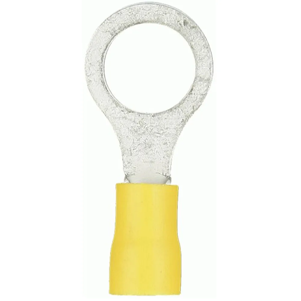 The Install Bay The Install Bay YVRT516 Yellow Vinyl Ring Terminal 12-10 Gauge 5/16" 100 Pack — product photo