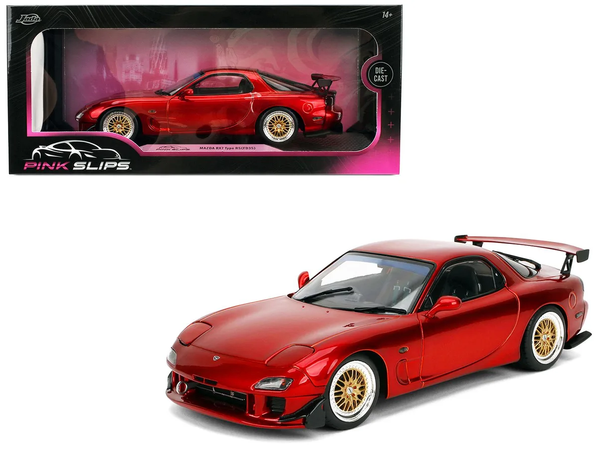 Jada Jada 36471 1:18 Mazda FD Rx-7 Diecast Car Candy Red hobby collectible — product photo