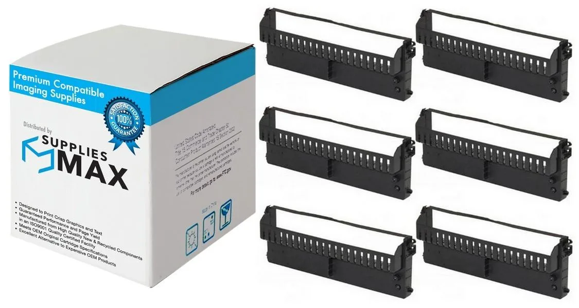 SuppliesMax SuppliesMax Olivetti B0028 Black Printer Ribbon 6/PK — product photo
