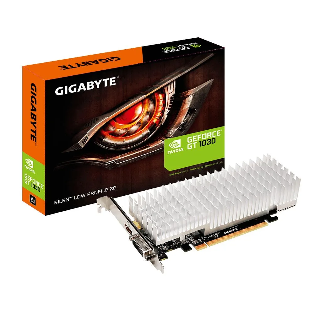 GIGABYTE GIGABYTE GT 1030 2GB GDDR5 Silent Low Profile graphics card — product photo