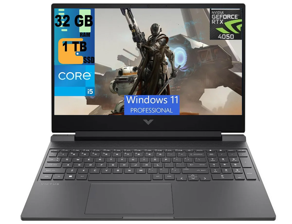 HP HP Victus 15 Raider gaming laptop 32GB 1TB RTX 4050 — product photo