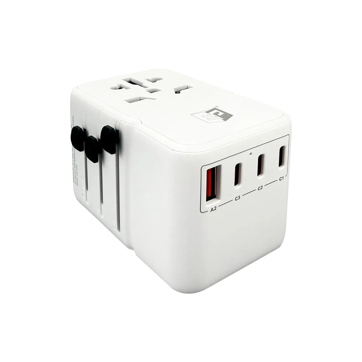 Able Planet 658EF 85W Universal Travel Adapter USB Charger White — product photo