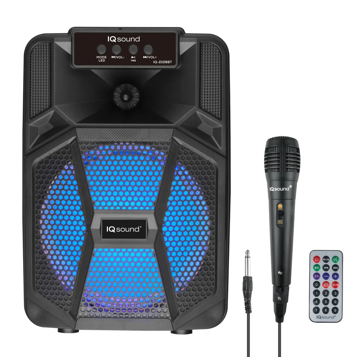 SUPERSONIC SUPERSONIC IQ-2108BT 8" Portable Speaker 5W RMS 1200mAh Bluetooth 5.0 TWS — product photo
