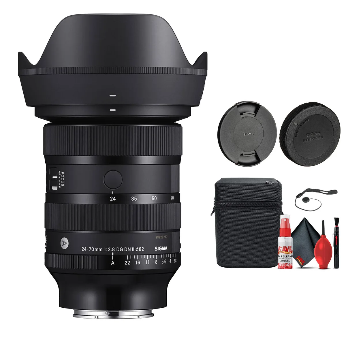 SIGMA SIGMA 24-70mm f/2.8 DG DN II Art Lens for Sony E Bundle camera lens — product photo