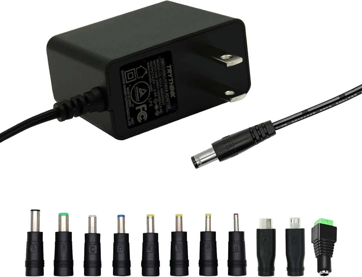 BASEUS BASEUS 6V 2A 12W AC Adapter with 11 Interchangeable Tips — product photo