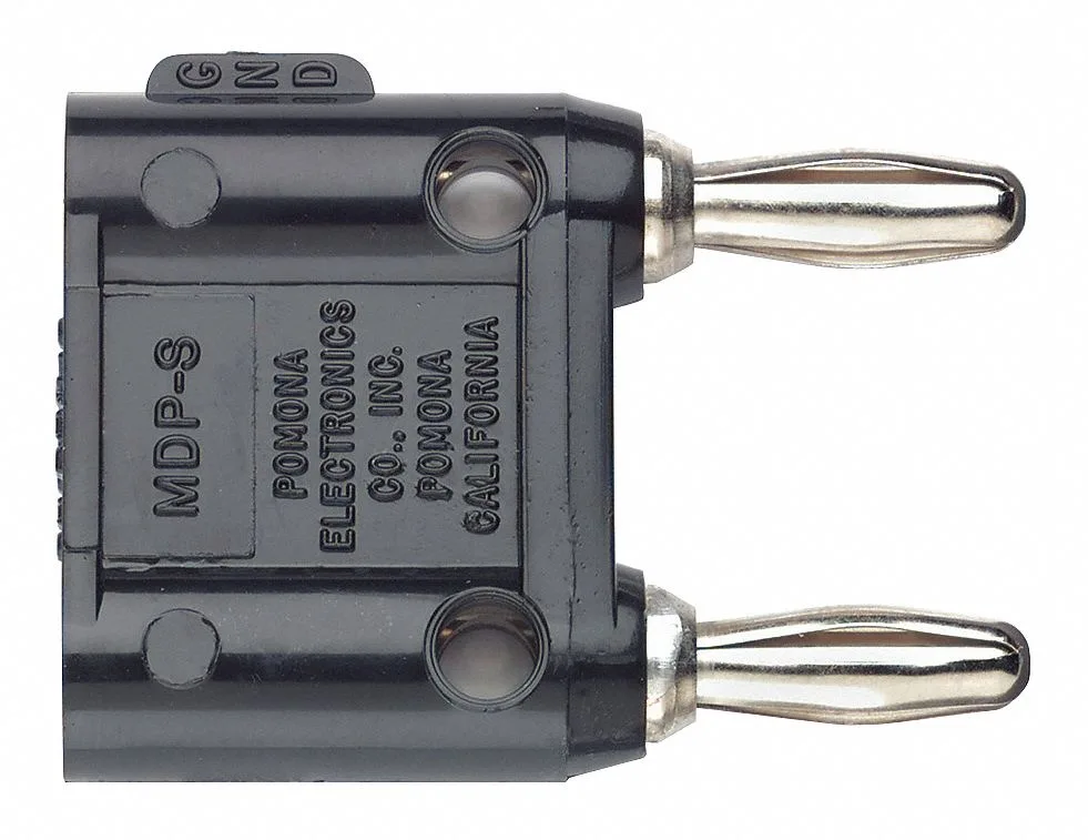 Pomona Electronics Pomona Electronics MDP-S-0 Double Banana Plug with Shorting Bar Black — product photo