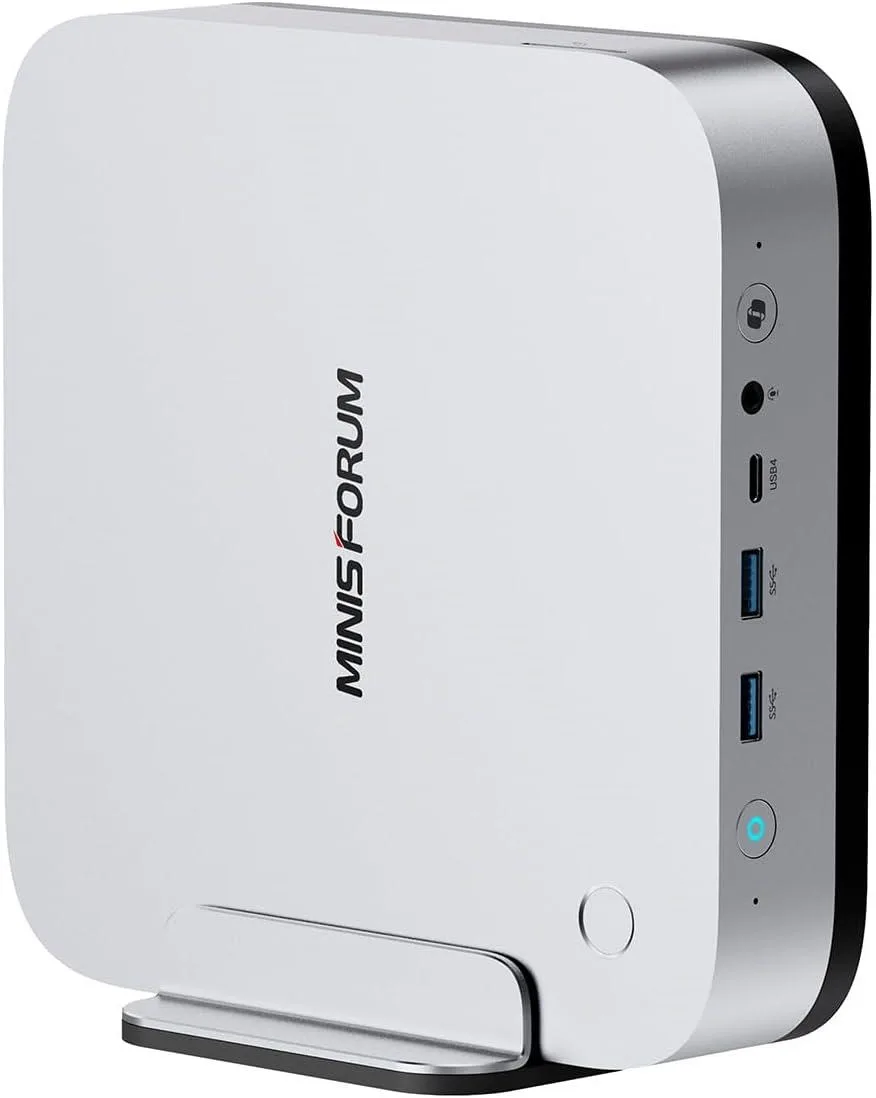 minisforum minisforum AI X1 Pro-370 barebone mini PC AMD Ryzen AI 9 HX 370 Silver — product photo