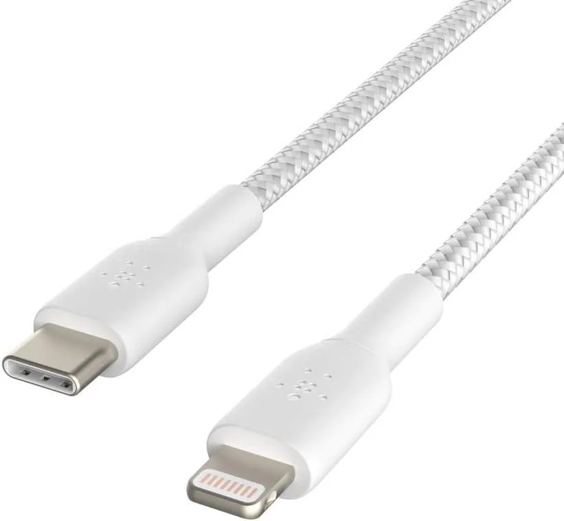 WOOJONG WOOJONG BoostCharge USB-C to Lightning Cable 6.6ft White — product photo