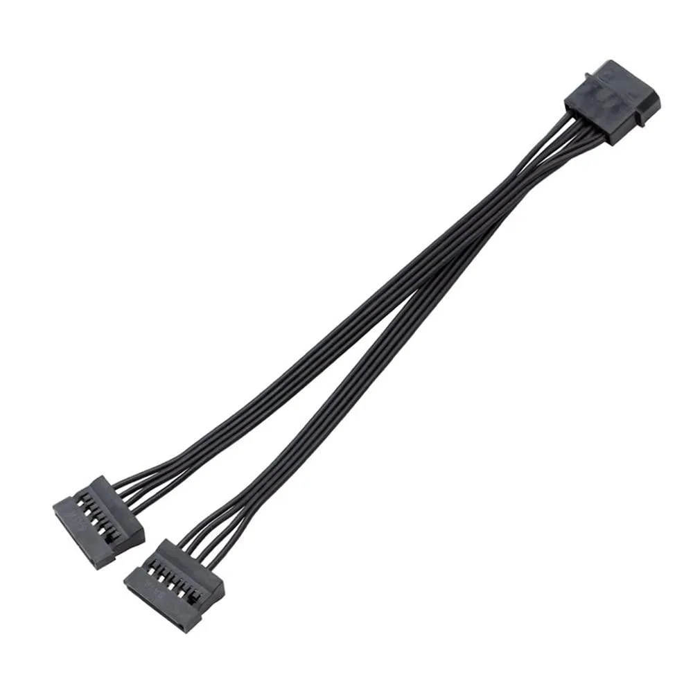 Vszerda Vszerda Molex 4 Pin Male to 15 Pin SATA Female Power Cable 22cm (1 to 2) — product photo