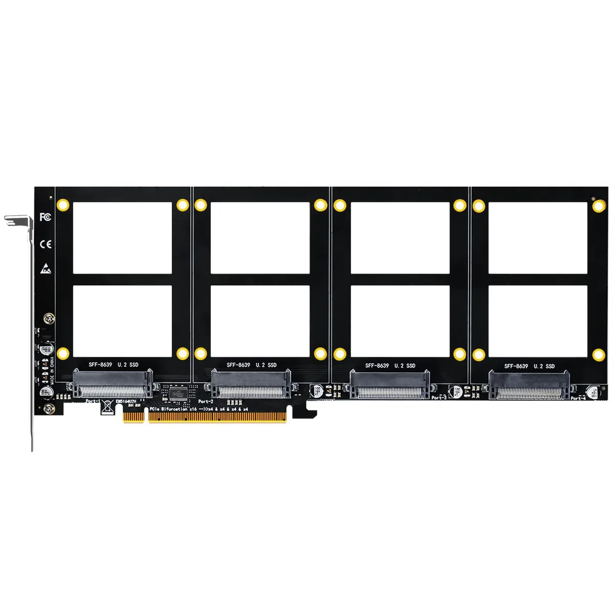 GLOTRENDS GLOTRENDS PU41 Quad U.2 SSD to PCIe 4.0 X16 Adapter — product photo