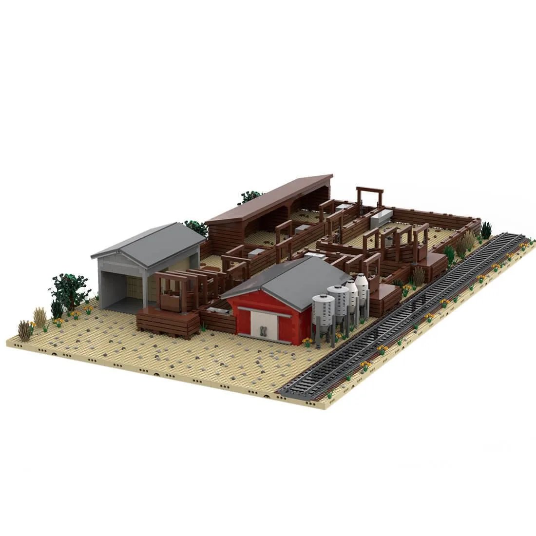 ZITIANYOUBUILD ZITIANYOUBUILD 9175PCS MOC-131286 Railroad Stock Yard Educational Building Set — product photo