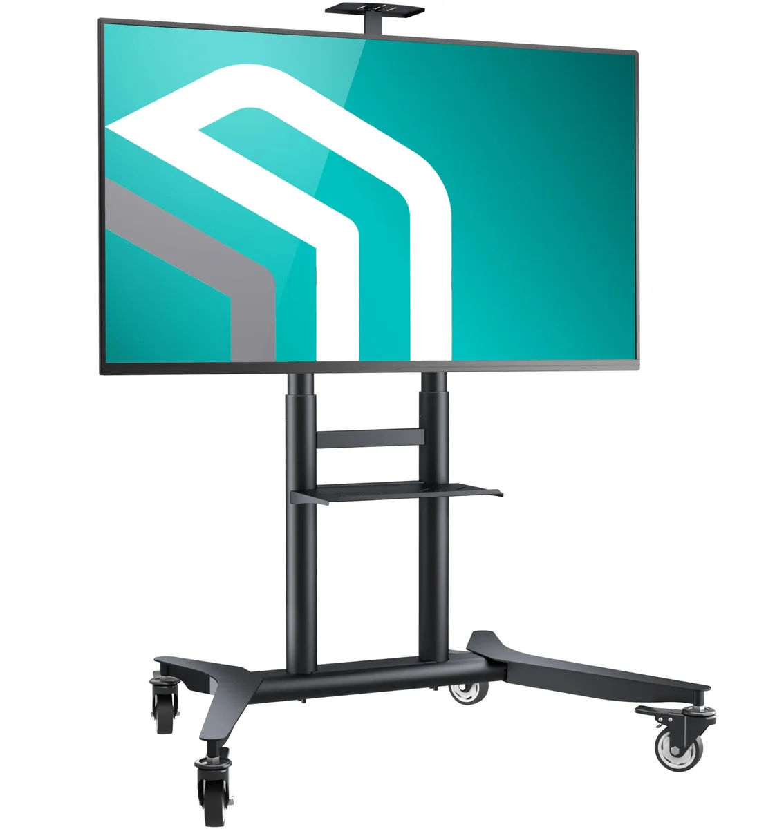 ONKRON ONKRON TS1871-B Mobile TV Stand 55-90" 198 lbs VESA 800x600 Height Adj. Black — product photo