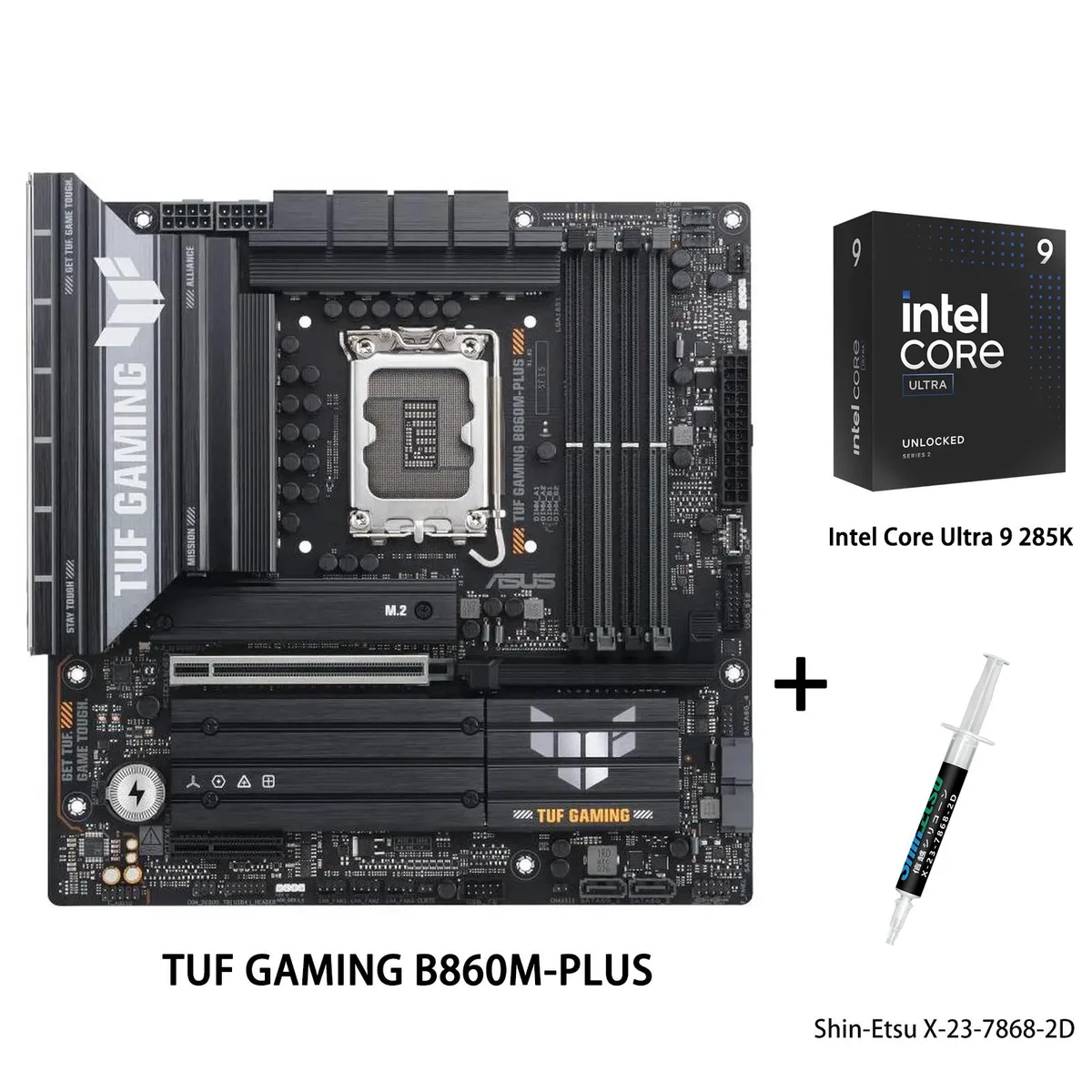 ASUS ASUS TUF GAMING B860M-PLUS Intel motherboard &amp; Ultra 9 285K CPU combo — product photo