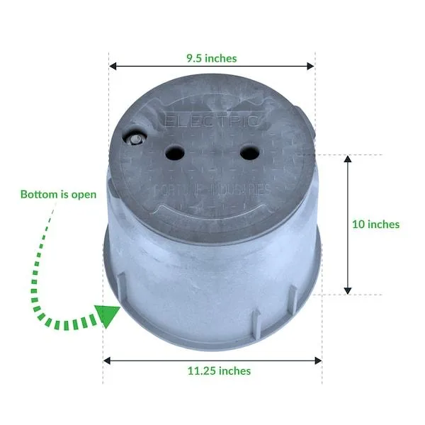 Adamax Adamax 910 Weatherproof Electrical Box Round PVC 10 in — product photo
