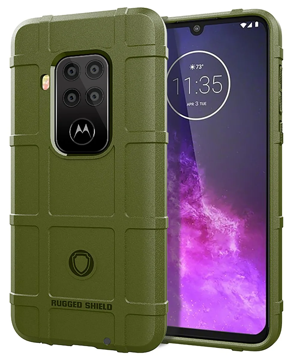 Nakedcellphone Nakedcellphone Rugged Shield Tactical Case Olive Green Motorola One Zoom — product photo