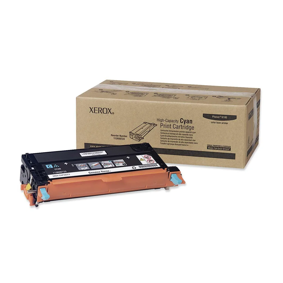 XEROX Xerox 113R00723 Cyan High Yield Toner Cartridge 6000 Pages — product photo