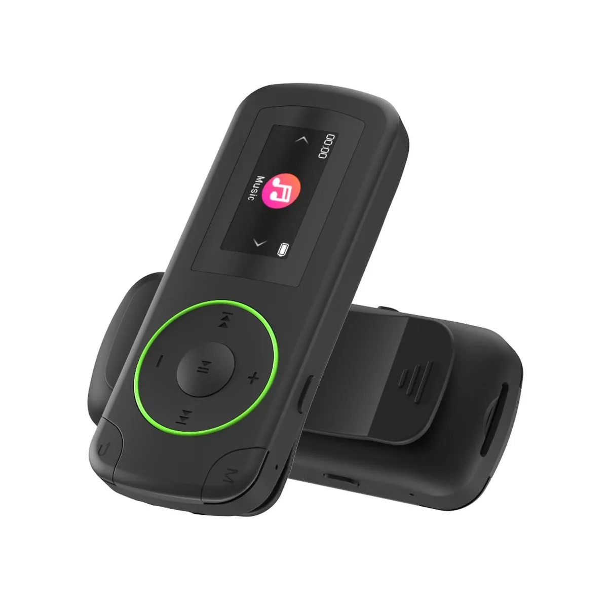  wiwoo 64 GB Bluetooth 5.3 Clip MP3 Player Green — product photo