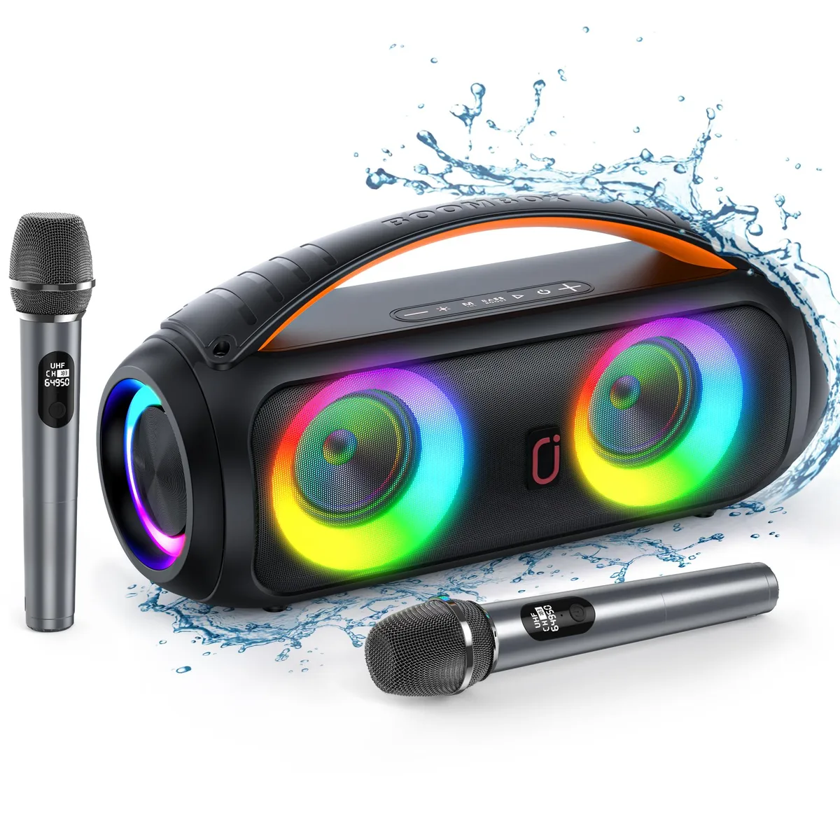 JYX JYX D16-T Karaoke System 20W 24h 8500mAh IP65 2 Wireless Mics — product photo