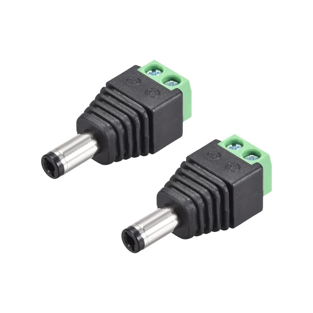 Unique-Bargains Unique-Bargains 2Pcs 5.5x2.5mm DC Power Jack Plug Adapter Connector straight blade plug — product photo