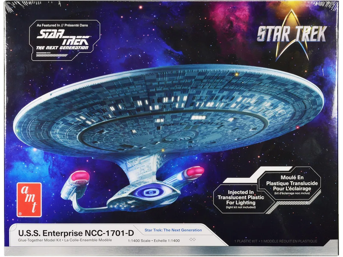 AMT AMT AMT1429M Star Trek TNG Enterprise NCC-1701-D 1/1400 Scale Model Kit hobby collectible — product photo
