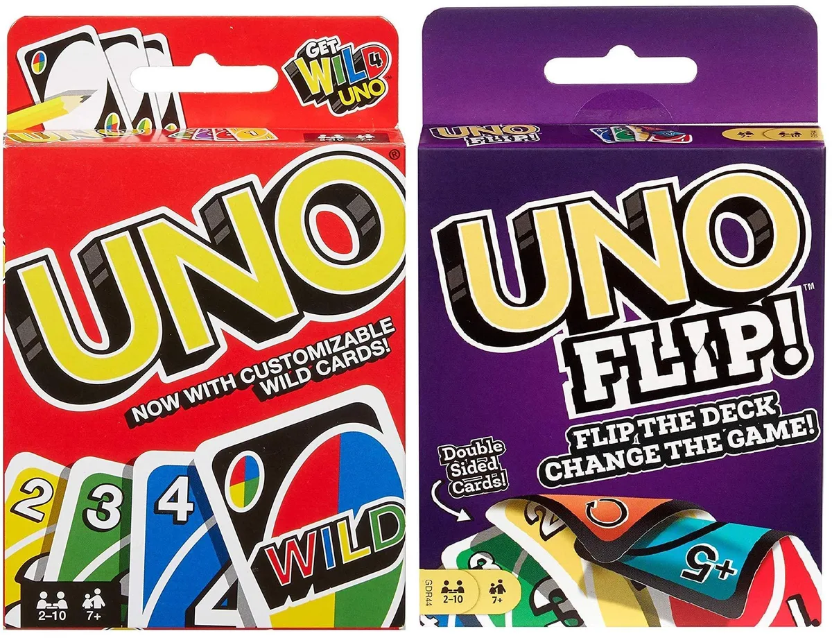  Worry Free Gadgets Uno &amp; Uno Flip Card Games Combo Pack of 2 — product photo