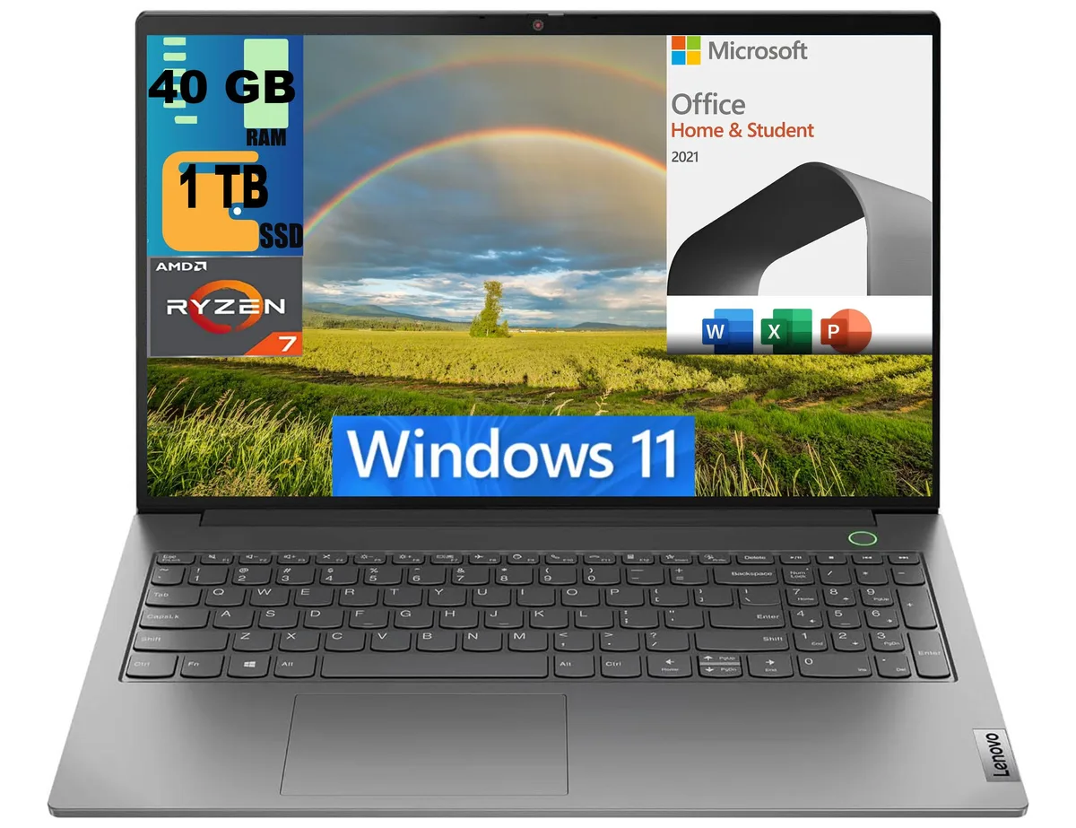 Lenovo Lenovo ThinkBook 15 laptop 40GB 1TB Ryzen 7 5825U — product photo