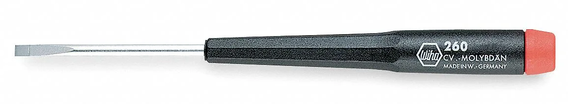 Wiha Tools 26040 precision slotted screwdriver 4.0mm chrome tip handle